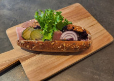 Rossö baguette med Julskinka & rödkål